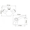 Смеситель WasserKRAFT AMPER 2903 для раковины, хром