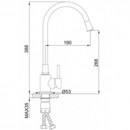 Смеситель для кухни Frap F40994-8 белый матовый