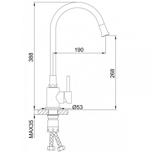 Смеситель для кухни Frap F40994-8 белый матовый