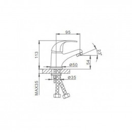 Смеситель для раковины Frap F1015 хром