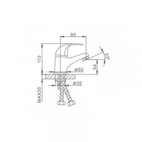 Смеситель для раковины Frap F1015 хром