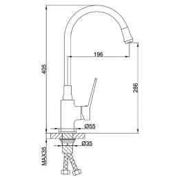 Смеситель для кухни Frap F4462 черный