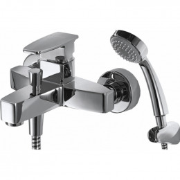 Смеситель для ванны с коротким изливом с аксессуарами Bravat Riffle F672106C-B