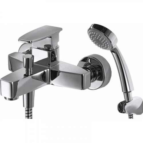 Смеситель для ванны с коротким изливом с аксессуарами Bravat Riffle F672106C-B