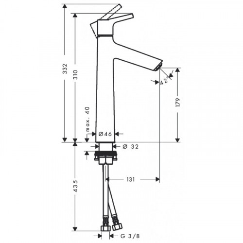 Смеситель Hansgrohe Talis S 190 72032000 для раковины
