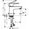 Смеситель Hansgrohe Talis E 71701000 для раковины, со сливным клапаном Push-Open
