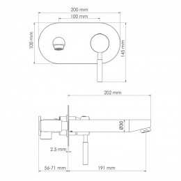WasserKRAFT Main 4130 Встраиваемый смеситель для раковины