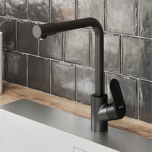 Смеситель для кухни Am.Pm Like F8005722 с подключением к фильтру черный