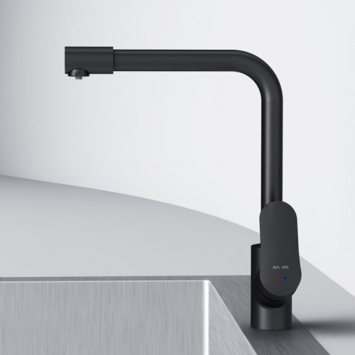 Смеситель для кухни Am.Pm Like F8005722 с подключением к фильтру черный