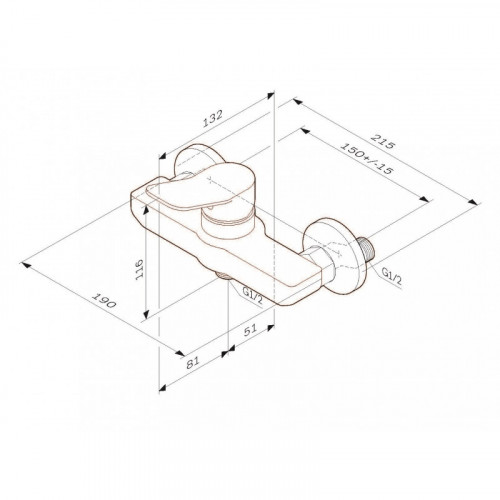 Смеситель для душа Am.Pm X-Joy F85A20022 черный