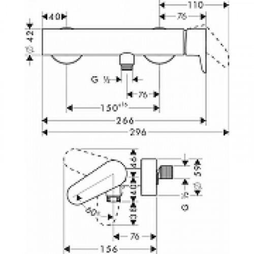 Смеситель для душа Hansgrohe Axor Citterio M 34620000 хром