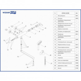 Смеситель для ванны WasserKRAFT Berkel 4802L с длинным изливом