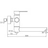 Смеситель для ванны Frap F32801-6 черный матовый