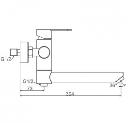 Смеситель для ванны Frap F32801-6 черный матовый