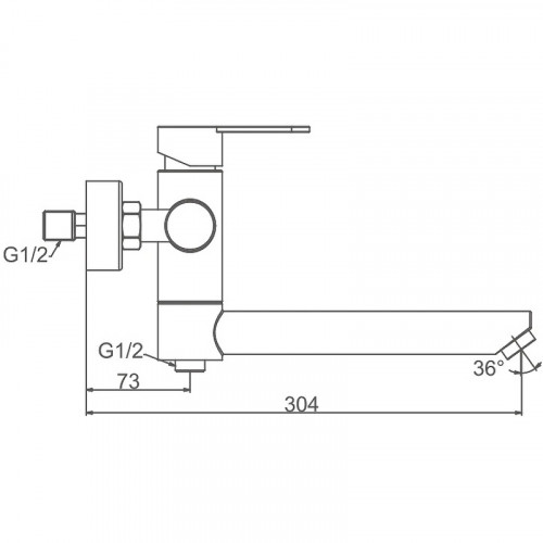 Смеситель для ванны Frap F32801-6 черный матовый