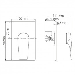 WasserKRAFT Glan 6651 Смеситель для душа