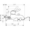 Смеситель для ванны Hansgrohe Axor Carlton AX 17 410 090 хром/золото