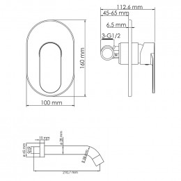 Комплект для раковины WasserKRAFT A74543 черный