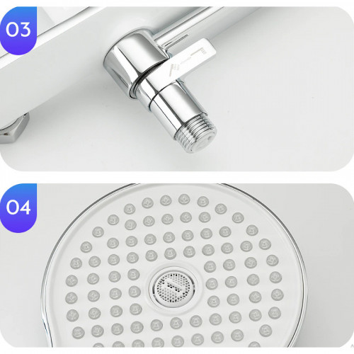 Смеситель для ванны Gappo G2203-8 белый/хром