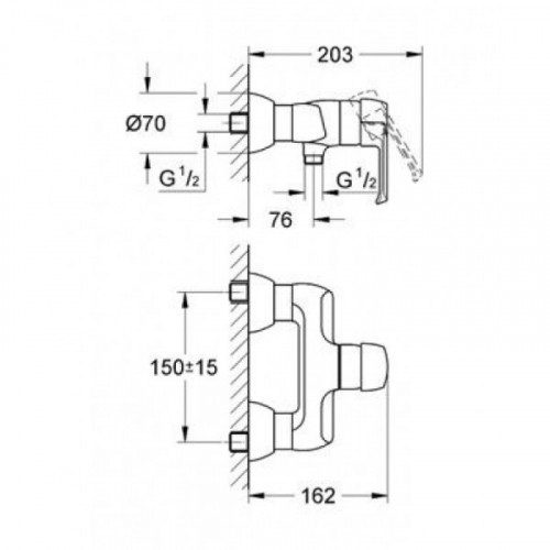Смеситель для душа Grohe Eurowing 33679000