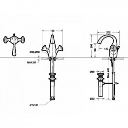 Смеситель для раковины Bravat Swan F14287G-ENG