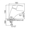 Смеситель для раковины Ledeme L1005 хром