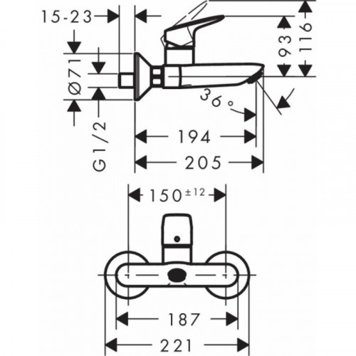 Смеситель Hansgrohe Logis 71225000