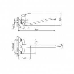Смеситель для ванны Frap F2216 хром