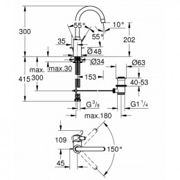 Смеситель для раковины Grohe Eurosmart Cosmopolitan 32830001