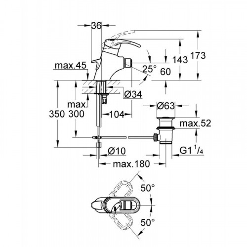 Смеситель для биде Grohe Chiara 33201RR0