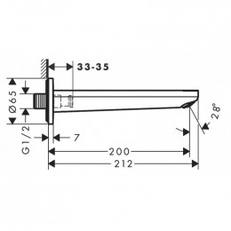 Излив для ванны Hansgrohe Rebris 72431670