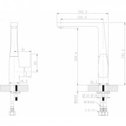 Смеситель для кухни Bravat Riffle F772106C