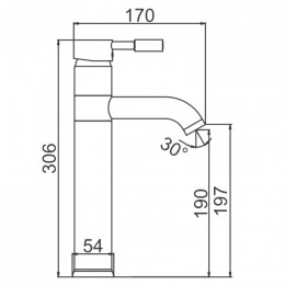 Смеситель для раковины Ledeme L1052-2 хром