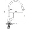 Смеситель для кухни Ledeme L4069B чёрный