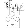 Смеситель для душа Hansgrohe Rebris E 72650000 хром