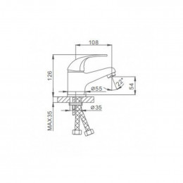 Смеситель для раковины Frap F1002-B хром