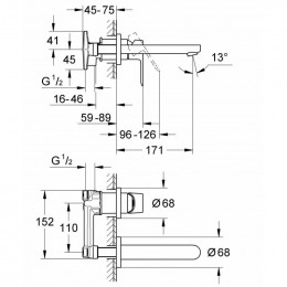 Смеситель для раковины Grohe BauLoop 20289000