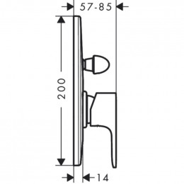 Смеситель для душа Hansgrohe Rebris E 72459000 хром
