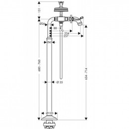 Смеситель для ванны Hansgrohe Axor Montreux AX 16 547 820 никель