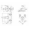 Смеситель для ванны c коротким изливом Bravat Eler F6191238CP-01-RUS
