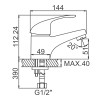 Смеситель для раковины Ledeme L1029-B хром