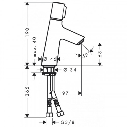 Смеситель Hansgrohe Talis Select S 80 72041000 для раковины