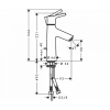 Смеситель для раковины Hansgrohe Talis S New 72020000 110 mm с донным клапаном