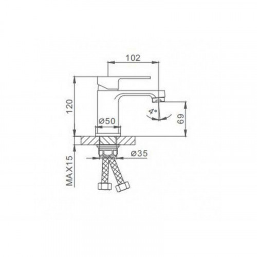 Смеситель для раковины Frap F1041 белый/хром