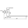 Смеситель для ванны Frap F22802-6 черный матовый