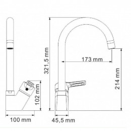 Смеситель WasserKRAFT Ruhr 24407 для кухонной мойки