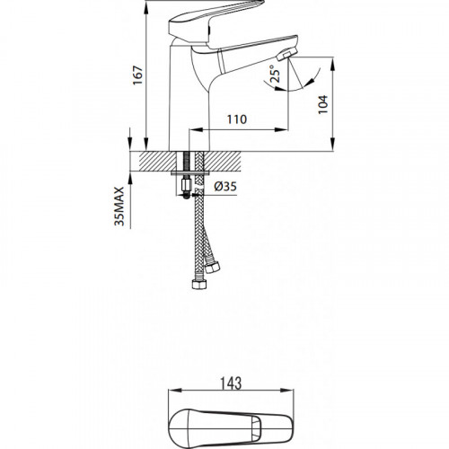 Смеситель Iddis Torr TORSB00i01 для раковины