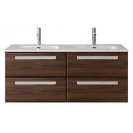 Cezares Тумба с раковиной Eco Cer-N 120 с 4 ящиками орех шоколад софт CZR-8073-120-2 ручки сатин