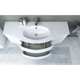 Cezares Тумба с раковиной Vague 140 bianco lucido