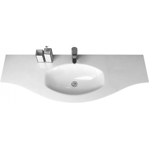 Cezares Тумба с раковиной Vague 140 bianco lucido